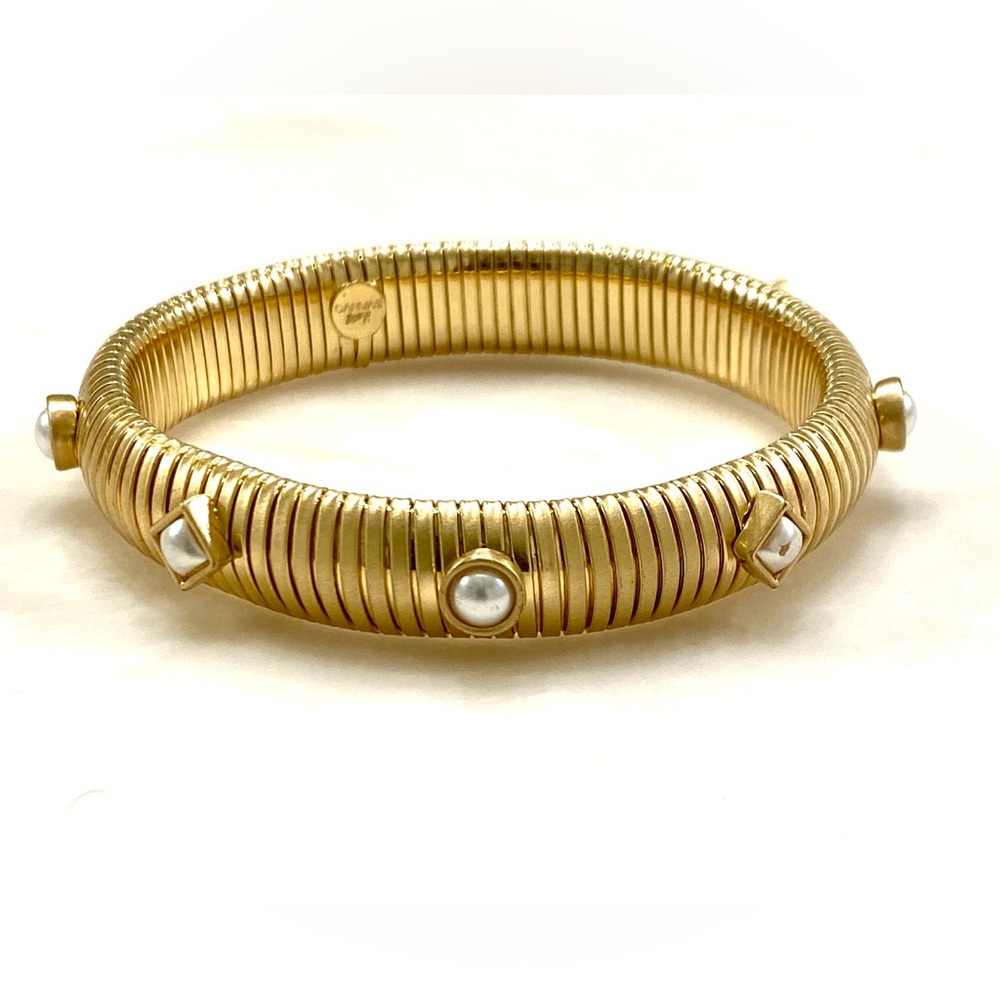 Canvas Style Winston Gold Bracelet with Pearl Details